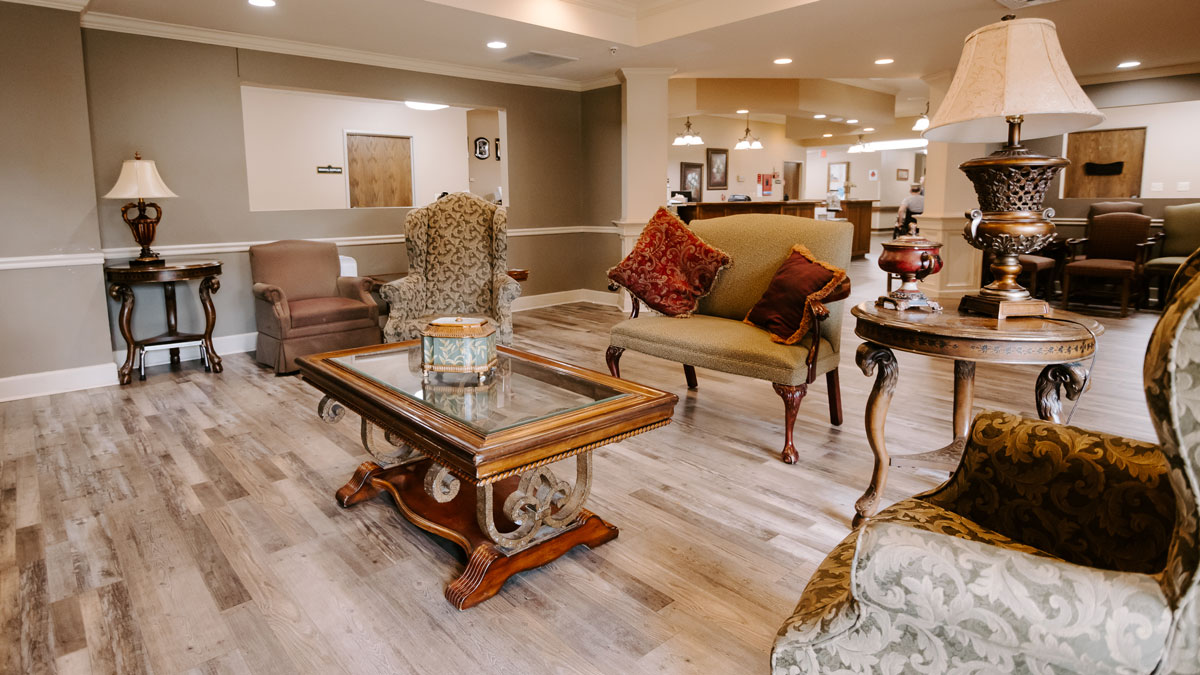 Living Room at Highland Court Rehabilitation and Resident Center